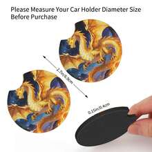 2 miếng lót tay vịn chống trượt họa tiết động vật, phụ kiện xe hơi thiết yếu, giá đỡ cốc xe hơi tối giản - A - Xem 8