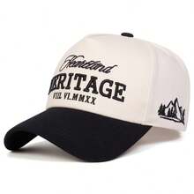1顶男士 Heartland Heritage Viil Vl.Mmxx 卡车帽，个性化刺绣字母棒球帽，街头时尚五片帽，户外防晒休闲帽，适合春秋季旅行、海滩度假、夏季、假日、节日 - 多色 - 查看 4