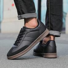 2026新款休闲运动鞋，百搭时尚网球鞋，透气软底春季男士鞋 - 黑色 - 查看 1