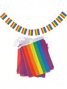 Bendera Kebanggaan LGBTQ 32 Panel Sepanjang 26 kaki - Bendera Kebanggaan Panseksual, Biseksual, Transgender, dan Gay, Dekorasi Bar - Beraneka warna - View 6