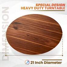21 Acacia Wood Lazy Susan For Table Top - Wooden Turntable Serng T For Charcrie Boa Cheese Board - Ea Large Round Lazy Susan Organizer -  Revolun For Countertop - Acacia - View 3