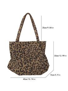 Large Capacity Tote Bag, Retro Faux Leather Handbag With Front Pocket, Suitable For Work And Travel - Brown - View 12