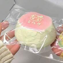 2026新款軟方厚實矽膠捏捏麵包壓力緩解玩具，黏性觸感感官紓壓玩具，適合青少年與兒童放鬆禮物，起司布丁捏捏玩具，聖誕禮物，萬聖節禮物 - 彩色 - 查看 7