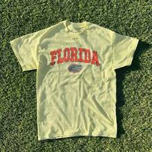 2025 Summer New Short Sleeve Pattern Top ,Vintage Florida State Gators Shirt White New White All Sizes, Shirt Hot   2025New Comfortable Retro Cotton T-Shirt-L91 - 黃色 - 查看 15