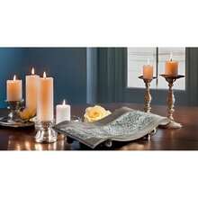 Schonwerk Centerpiece for Dining Room Crackled Mosaic Design Home Coffee Table Decor Decorations Centerpiece for Dining Living Room Silver - B016CE8YA0 - Ver 7