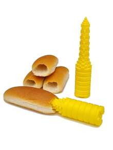 Reusable Hot Dog Bread Hole Punch, New Kitchen Tool, Creative Bread Drilling Device, Hot Dog Drill, Leak-Proof Hot Dog Burger Tool, Suitable For Bread, Hot Dogs, Easy-To-Use Kitchen Gadget - Multicolor - View 9