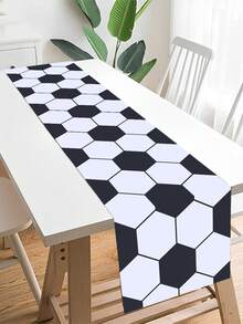 1pc Football Theme Table Runner/Tablecloth, Birthday Party Decoration, Baby Shower Party Decoration, Gender Reveal Party Decoration, Home/Kitchen Table Decor, Football Theme Party Decoration - Football - View 9
