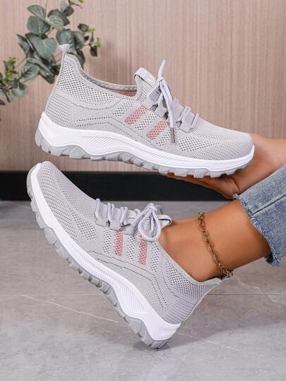 2026 Hot Women's Walking Shoes, Breathable Knit Upper, Lightweight Non-Slip Sneakers For Elderly, Comfortable Casual Shoes For Daily Walking, Gym, Travel, Solve Foot Fatigue & Sore Feet