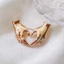 1 Piece Creative Personalized, Hands To Heart, Small Hands, Brooch, Women's Niche, High-End Sense, Brooch, Suit, Clothing Accessories - Multicolor - View 7