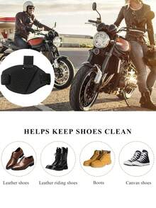 2 Stücke/Set Motorrad Schalthebel Pad, rutschfeste Motorrad Schuh Stiefel Abdeckung Schutzausrüstung, verstellbarer weicher Stiefel Zehenschutz Anti-Verschleiß Schalthebel Pad, geeignet für die meisten Erwachsenen Schuhe (Schwarz, Schwarz & Weiß, Schwarz & Rot) - Verschiedenfarbig - Übersicht 4