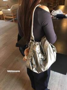 Women Shoulder Bags - Silver - View 1