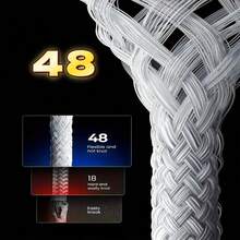 Bộ sạc nhanh USB-C hai cổng 60W kèm cáp USB-C bện, tương thích với iPhone 16/15 Pro Max/Pro/16/16 Plus, 15 Pro Max/Pro/15, điện thoại Android, Pro/Air 5, S25/S24/S23. - Nhiều màu - Xem 5