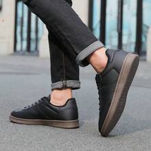 2026新款休闲运动鞋，百搭时尚网球鞋，透气软底春季男士鞋 - 黑色 - 查看 3