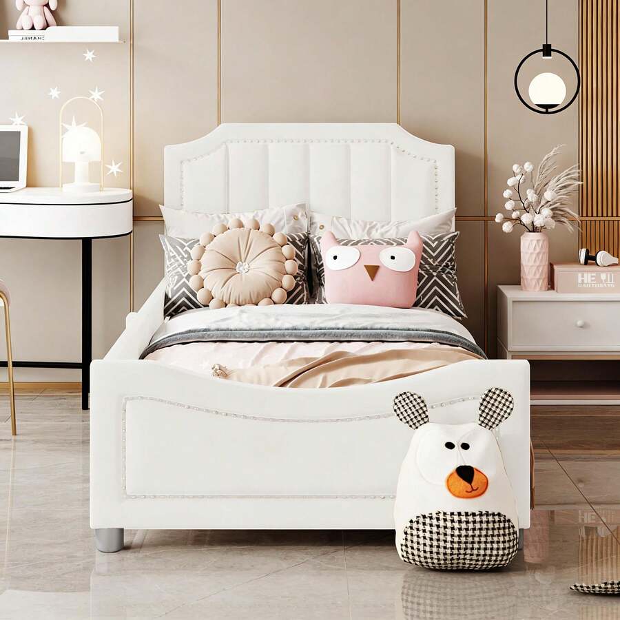 Kids Bed Frames, Headboards & Footboards - Beige + Solid Wood - View 1