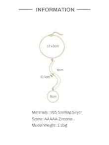 1 chiếc vòng tay hình cỏ bốn lá bằng bạc sterling S925 mạ vàng sang trọng, đính đá Cubic Zirconia, vòng tay dây mảnh đính đá CZ, chống thấm nước và chống oxy hóa, thích hợp đeo hàng ngày và làm quà tặng dự tiệc/đám cưới cho phụ nữ. - phong cách1 - Xem 5