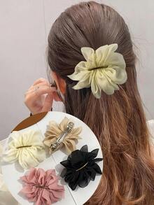 1 chiếc kẹp tóc hoa cho nữ, kẹp tóc bằng vải chiffon co giãn, phụ kiện tóc hàng ngày thanh lịch, nhẹ nhàng, đa năng, thích hợp cho mùa hè, kỳ nghỉ, du lịch, phụ kiện đội đầu, kẹp hoa, kẹp càng cua, lễ hội, sinh nhật. - Nhiều màu - Xem 7