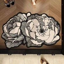 1pc Rose Flower Diatomaceous Earth Rug, High-Definition Printing, Smooth Edges, Instant Absorption & Quick Drying, Mold Inhibiting, Soft & Comfortable, Easy To Clean, Durable Non-Slip Bottom, Bathroom Rug, Kitchen Rug, Bath Mat, Bathroom Carpet, Door Mat, Small Rug, Carpet, Floor Mat, Home Decor, Area Rug, Outdoor Mat - Multicolor - View 16