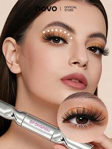 NOVO 2-In-1 Dual-Ended Mascara – Curl & Lock, Volumizing + Lengthening (No Raccoon Eyes, Smudge-Proof All Day)R - 查看 6