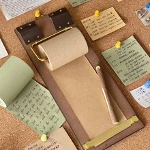 1 Bộ Giá Treo Sổ Ghi Nhớ Phong Cách Cổ Điển, Có Giấy Cuộn, Thích Hợp Cho Văn Phòng, Gia Đình, Ghi Chú, Thực Đơn Cà Phê và Tráng Miệng - Nhiều màu - Xem 13