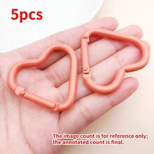 5个/包 41x44毫米 爱心龙虾扣 可打开的按扣 钩子 钥匙扣 用于珠宝制作 钥匙圈配件 - 彩色 - 查看 18