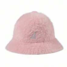 Kangol Kangaroo Fur Round-Brimmed Fisherman Hat For Women, Warm Plush Bucket Hat, Retro And Versatile Flat-Top Water Bucket Hat, Winter Accessory EWOI - 藍色圓頂兔毛漁夫帽 - 查看 8