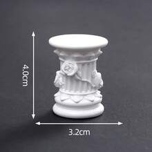 Mini European Retro Roman Column Candlestick, Dollhouse Sculpture Accessory DIY Handmade Decor, Mini Miniature Model Desktop Ornament, BJD Photography Prop - Multicolor - View 3