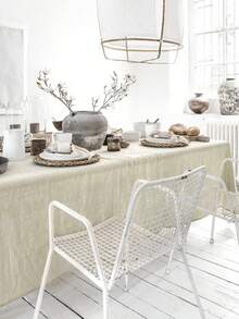 1 pieza Servilleta elegante de textura arrugada en beige, adecuada para restaurante, cocina, picnic al aire libre, decoración de mesa de comedor - Beis - Ver 8