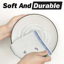 1 pieza Toalla de cocina y paño de cocina con estampado de lavanda, estilo lindo, absorbente y de secado rápido, material de microfibra súper suave, impresión digital rectangular de 40*60CM, adecuado para la decoración de la cocina del hogar, decoración de fiestas al aire libre - Multicolor - Ver 8