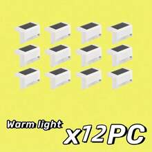12pcs Solar Powered Ground Lights, Deck Lights, Stair Lights, White/Warm Light Options, No Charging Required, Auto On/Off, Suitable For Garden, Yard, Garage, Fence Decoration - Solar Lights - View 15