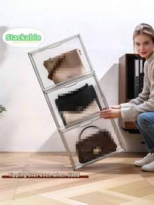 Transparent Acrylic Handbag Display Box | Dust-Proof And Stackable Handbag Storage Box Suitable For Luxury Bags, High-Quality Transparent Design, Suitable For Fashion Retail And Collection Display - Multicolor - View 7