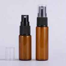 Botellas de vidrio ámbar con atomizador, 5/10/15ml, a prueba de fugas y recargables, para aceites de perfume y cuidado de la piel, equipaje de mano para viajes, almacenamiento duradero, excelente regalo para hombres/mujeres - Multicolor - Ver 4