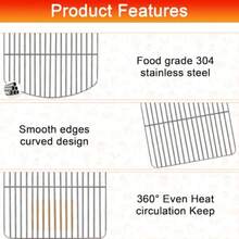 Estante de alambre para horno tostador de encimera para horno tostador BLACK+DECKER Crisp 'N Bake horno tostador de aire 12.4 x 12.2 pulgadas accesorios de horno tostador de grado - Estante para BLACKDECKER - Ver 5