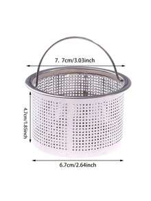 1PC/2PCS Of Stainless Steel Sink Filter With Handle - Rust-Proof And Mesh Filter, Suitable For Kitchen And Bathroom Sinks, 304 Stainless Steel, Prevents Clogging Easily Without Effort, Perfect For Draining Vegetables And Fruits, Christmas Gifts - Multicolor - View 16