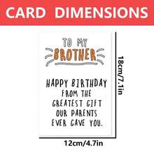 1 Funny Birthday Card - Humorous & Fun Birthday Greeting Card - Ideal For Birthday Parties - Suitable For Brothers And Friends - 1PC - View 4