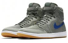 Air Jordan 1 Retro High Flyknit GS Clay Green GS Green - Green - View 3