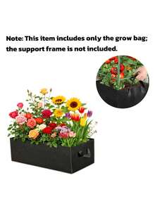 Large Capacity Multifunctional Foldable Planting Bags With Handles | Made Of Non-Woven Fabric, Suitable For Vegetables And Seedlings, Classic Rectangular Design, For Outdoor Use - Multicolor - View 9