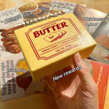 Super Soft Butter Block Squishy - Moist & Stretchy Finger Sucking Slow Rising Simulation Food Stress Relief Toy - Multicolor - View 4