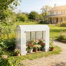 Medium-Sized Greenhouse, Herb Greenhouse, Plant Greenhouse, Outdoor Greenhouse - White - View 3