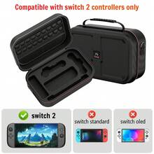 Tas Pelindung Portabel Switch 2 (2025) Hard Case, Dilengkapi Kompartemen Penyimpanan Terintegrasi untuk Konsol, Kontroler, Kartrid Game, dan Aksesori Lainnya (Termasuk 18 Slot Kartu Game). Tas Portabel Berkapasitas Tinggi Ini Ringan dan Mudah Dibawa. - View 4