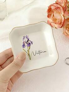 Personalized Jewelry Dish/Bridesmaid Gift/Engagement Ring Dish/Women's Birthday Gift/Graduation Gift/Bridal Shower Gift/Gift For Mom - Multicolor - View 9