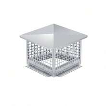 Tapa de chimenea ajustable, protector contra chispas de malla de acero inoxidable 304, adaptable a tubos de 11"-13", resistente a la intemperie y fácil de instalar, color plata - 8*8 pies - Ver 3