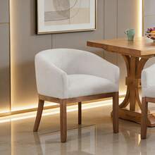 Dining Chairs - Beige + Chenille + Foam - View 1