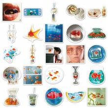 50 Pieces Of Goldfish Japanese Ins Style Stickers Dopamine Exquisite Small Fresh DIY Graffiti Hand Account Material Tea Cup Stickers - Multicolor - View 10