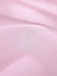 1pc Sheer Curtain, Grommet Curtain, Light Filtering Curtain, Semi-Transparent Curtain, Home/Office Use Curtain, Solid Color Modern Minimalist Polyester Voile Curtain, Softens Light, Suitable For Bedroom, Living Room, Balcony, UV Protection - Pink - View 7