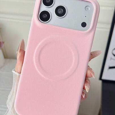 Ốp lưng điện thoại PC+da PU mờ màu kẹo ngọt, có nam châm, tương thích với iPhone 17 16 15 14 13 12 Pro Max, vỏ mềm, hỗ trợ sạc không dây.