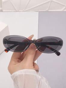 1 pieza Nuevas gafas de moda de ojo de gato, gafas con decoración floral de color degradado para fiesta en la playa - Multicolor - Ver 3