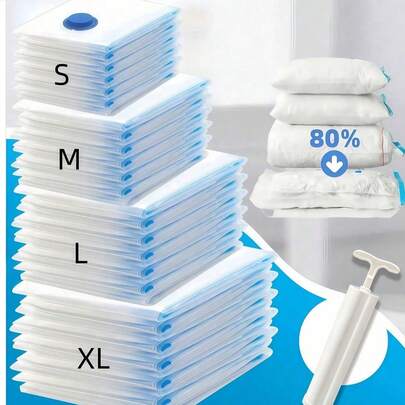 1/4pcs Reusable Portable Vacuum Storage Bags. Dust-Proof, Moisture-Proof, Moth-Proof, Can Save Space For Clothes, Blankets, Shirts And Bedding. Suitable For Bedroom, Closet, Bathroom And Outdoor Gear Storage, Home Organization, Back To School Essentials And Travel Necessities.