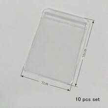 5pcs Transparent PVC Self-Sealing Bags, Squeeze Toy Storage Bags, Waterproof & Moisture-Proof, Stress Relief Toy Display Bags, Portable Small Item Storage, Reusable - Clear - View 9