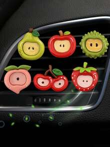 1 pieza Decoración de salida de aire del coche, lindo estilo de fruta (fresa, cereza, durian) para decoración del aire acondicionado del coche - A - Ver 1