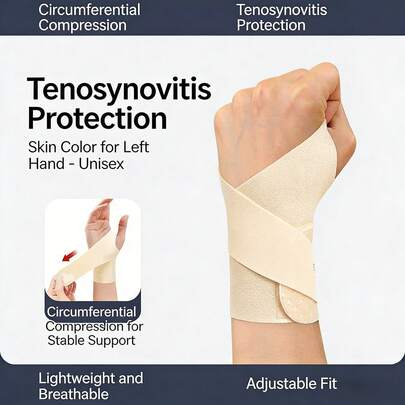 Đai nẹp cổ tay cho người bị bong gân cổ tay và bao gân, dành cho nam và nữ, mỏng nhẹ, thích hợp cho thể thao và tập luyện mùa hè.